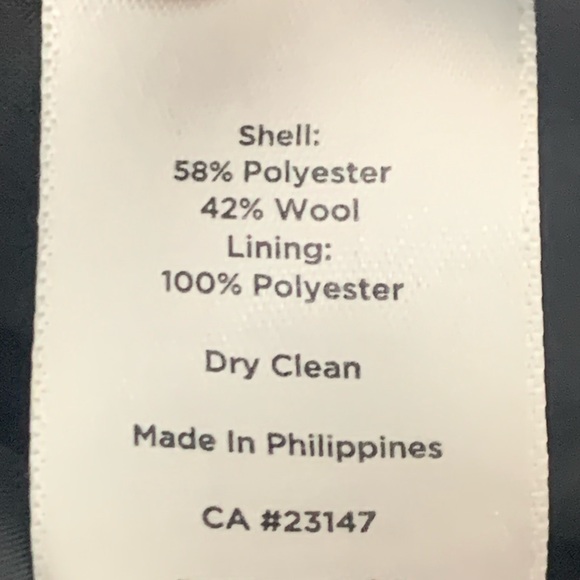 TALBOTS wool blend Plaid Check Houndstooth grey blue Pencil Skirt s 12 - Picture 8 of 8